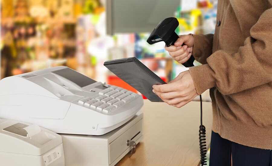 Cash Register. Cash Register Retail Occupation Bar Code Reader Retail Store Sales Clerk Customer Service Representative